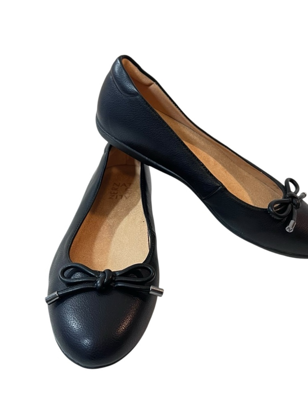 Naturalizer Vivienne Bow Slip On Flats Loafers Womens New Black